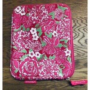 Lilly Pulitzer HOT PINK Neoprene Case 8” X 10” For iPad Mini Or Any Small Tablet